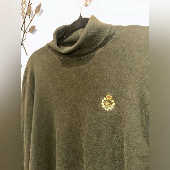 Ralph Lauren Crest Turtle Neck Women’s Green Petite Long Sleeve Size Small - Picture 2 of 9